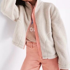 Penfield X Madewell oversized cropped fleece jacket